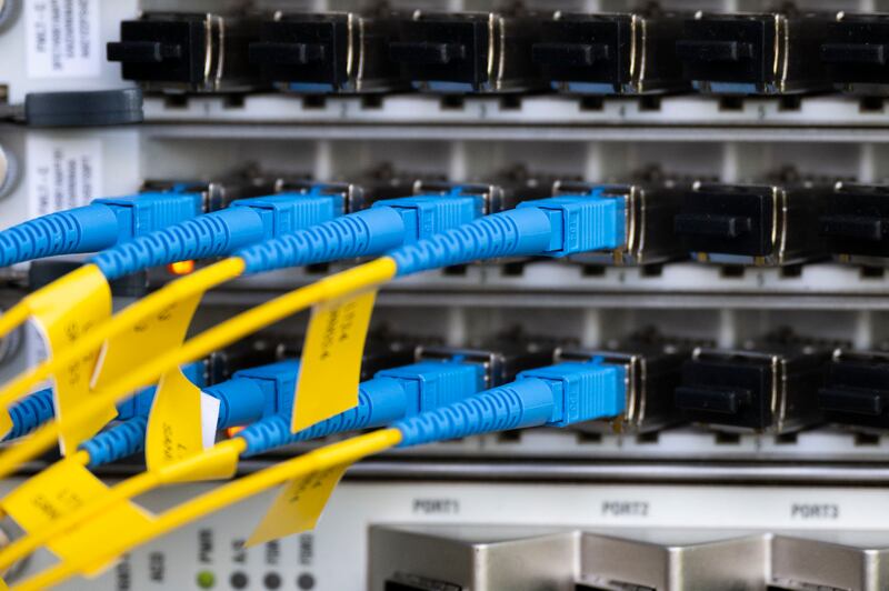 Fibre-optic cables are harder to tap into, reducing risk of data breaches or unauthorised access. Photograph: Matthew Horwood/ Getty Images