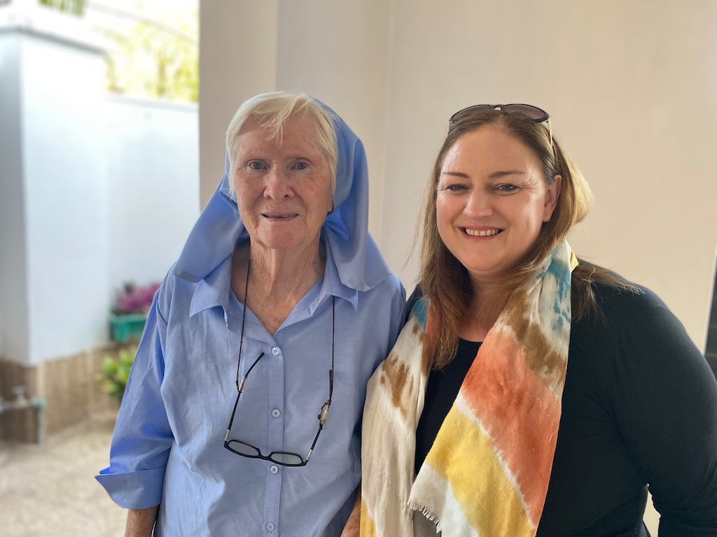 Nairobi-based Sr Mary Kileen in RTÉ documentary The Last Irish Missionaries with presenter Dearbhail McDonald. Photograph: RTÉ
