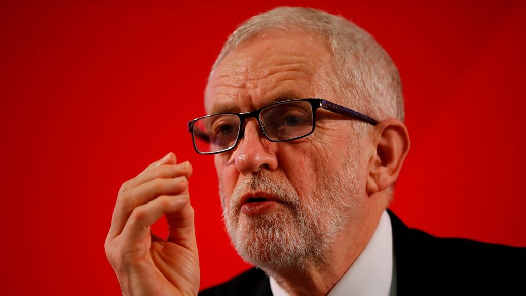 Labour Party leader Jeremy Corbyn: apologised for Labour’s handling of complaints about anti-Semitism. Photograph: Tolga Akmen/AFP