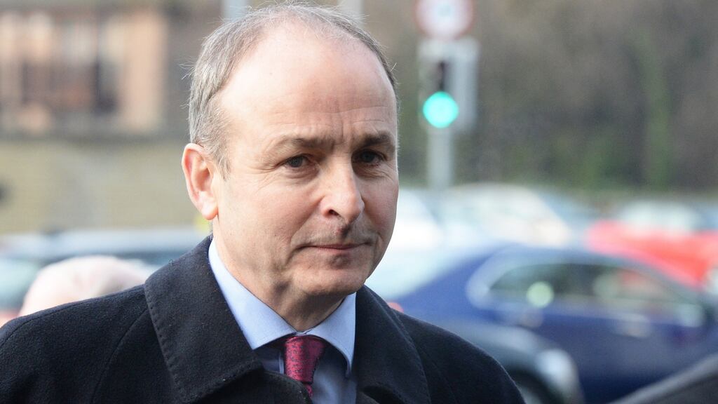 Fianna Fáil leader Micheál Martin warned against negotiators rushing to microphones. Photograph: Cyril Byrne