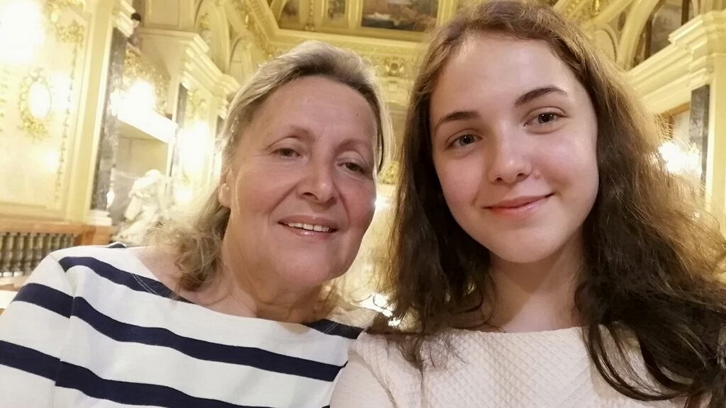 Anastasiya Sytnyk and her grandmother Valentina Shcholokova