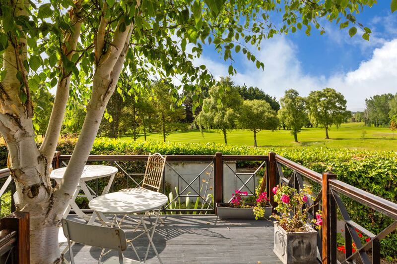 Raised south-facing deck