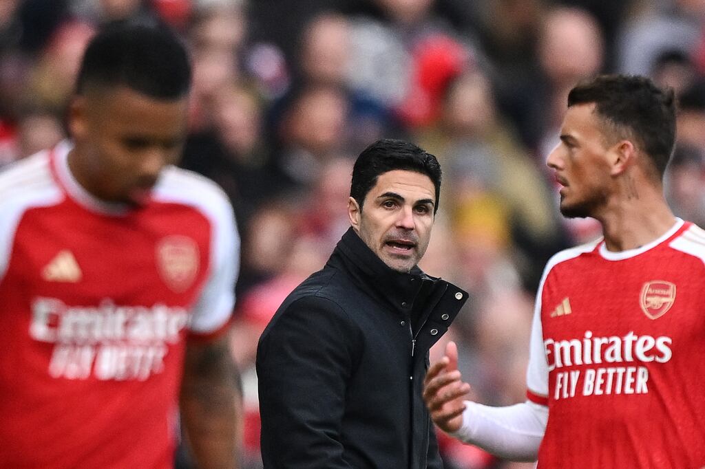 Arsenal manager Mikel Arteta has rubbished stories that he will take over as Barcelona manager next season. Photograph: Ben Stansall/AFP via Getty Images