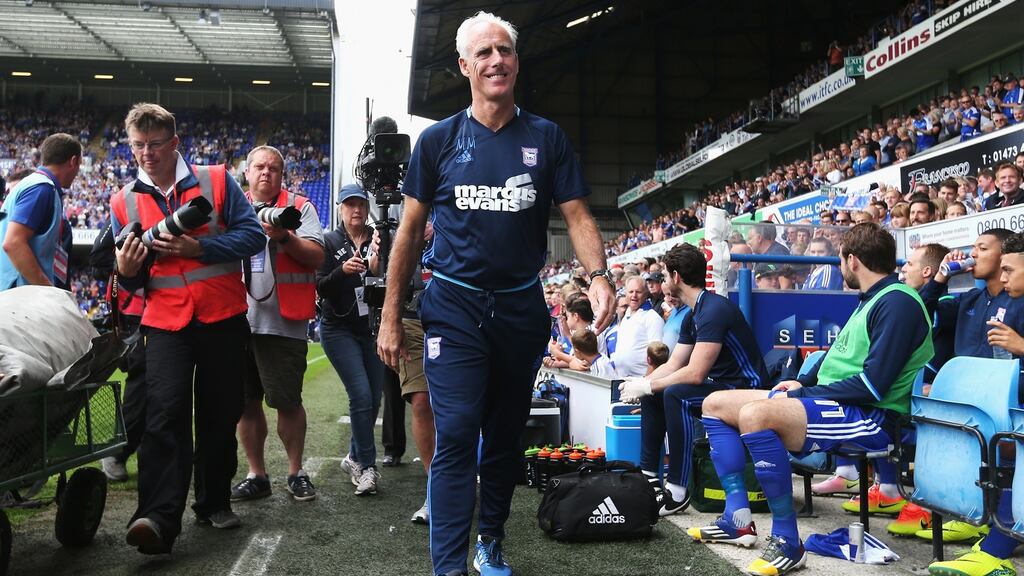Mick McCarthy: former Republic of Ireland boss will be leaving Ipswich Town at the end of the season. Photograph:  Alex Morton/Getty Images