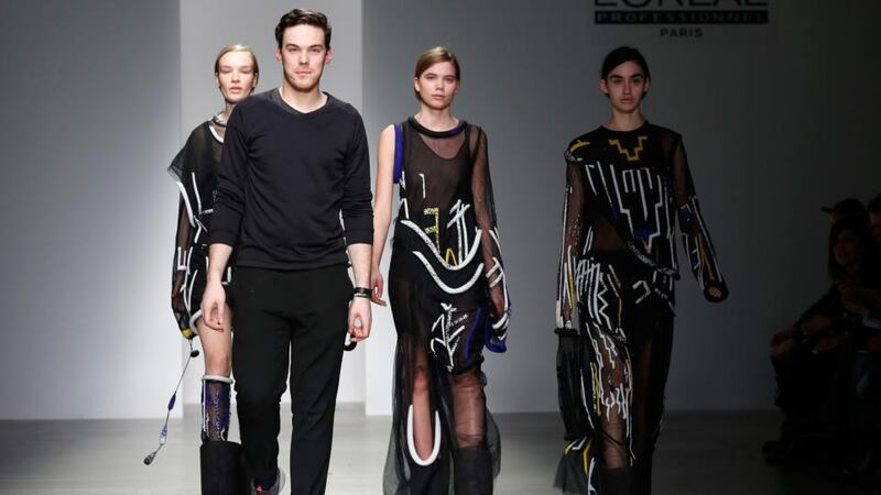 Michael Power at the Central St Martins show at London fashion week