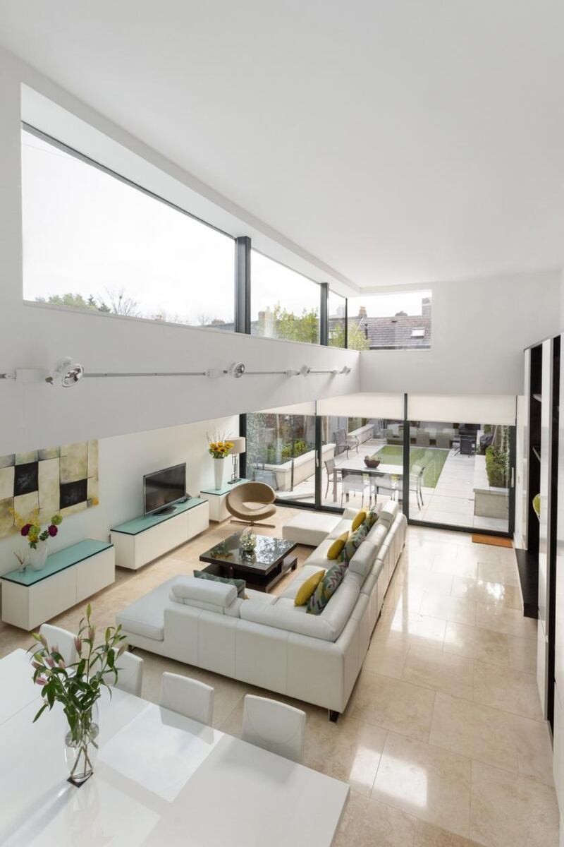 Living room opening to garden