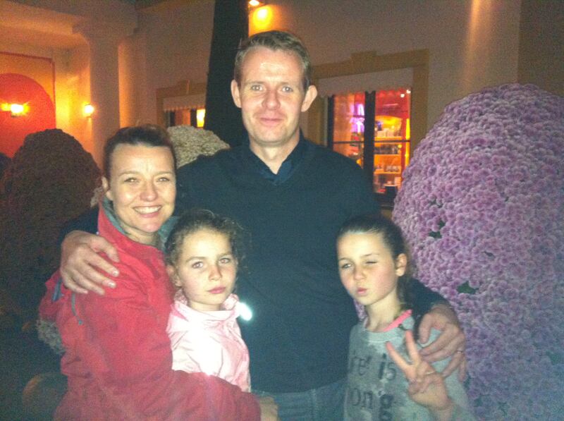 The Tuomey family on holiday in Austria in November 2014. Milly is on the right