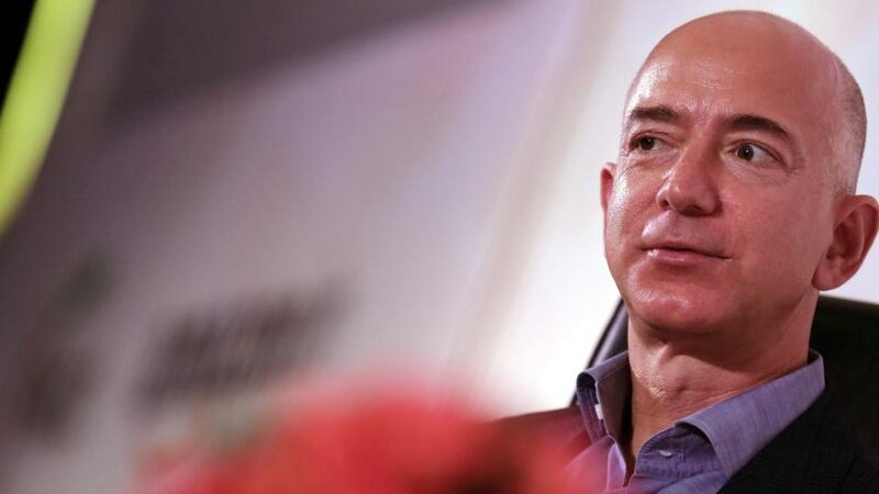 Amazon founder and ‘Washington Post’ owner Jeff Bezos: “The death knell for any enterprise is to glorify the past no matter how good it was.” Photograph: EPA/Money Sharma