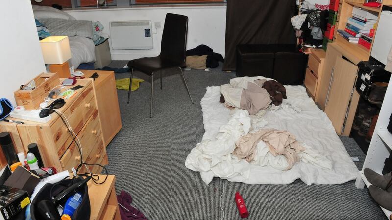 Handout photo issued by Greater Manchester Police of the bedroom in the home of Reynhard Sinaga where dozens of rapes took place. Photograph: Greater Manchester Police/PA Wire