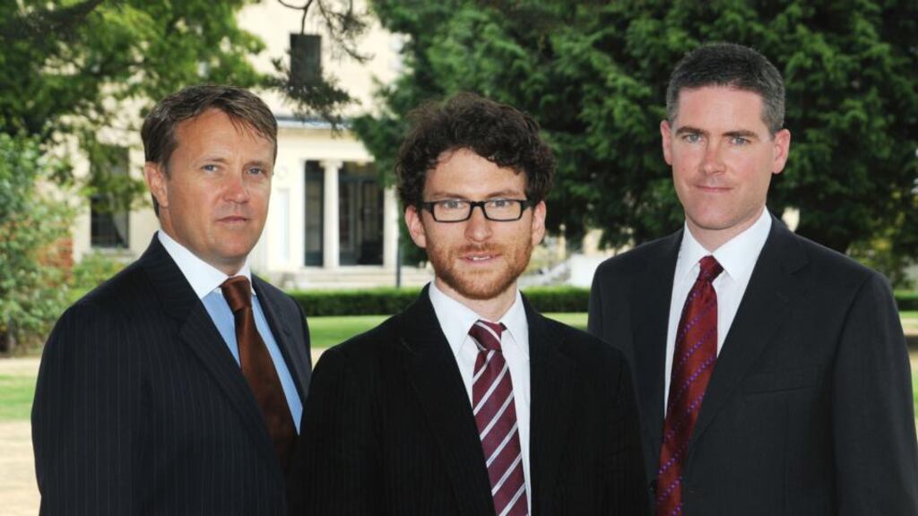 (From left) Wayne Byrne, Dr Eoin Syron and Prof Eoin Casey