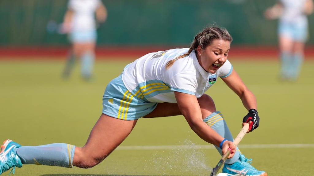 Lena Tice’s third-quarter penalty ensured a UCD victory over  Railway Union. Photograph: Inpho