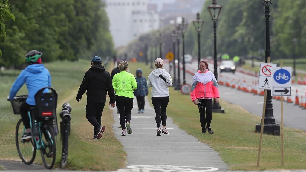 People in the Phoenix Park, Dublin, in May. Photograph: Brian Lawless/PA Wire