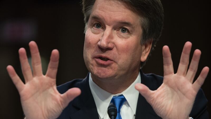 The prospect of a full public hearing into the allegations against Donald Trump’s nominee for the Supreme Court has thrown Brett Kavanaugh’s elevation to the highest court in the land into doubt. Photograph: Saul Loeb/AFP/Getty Images