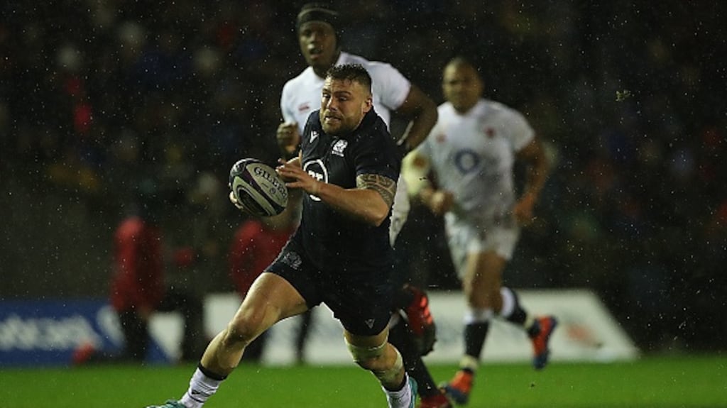 Injury has ruled Rory Sutherland out of Scotland’s clash with Australis. Photograph: Ian MacNicol/Getty Images