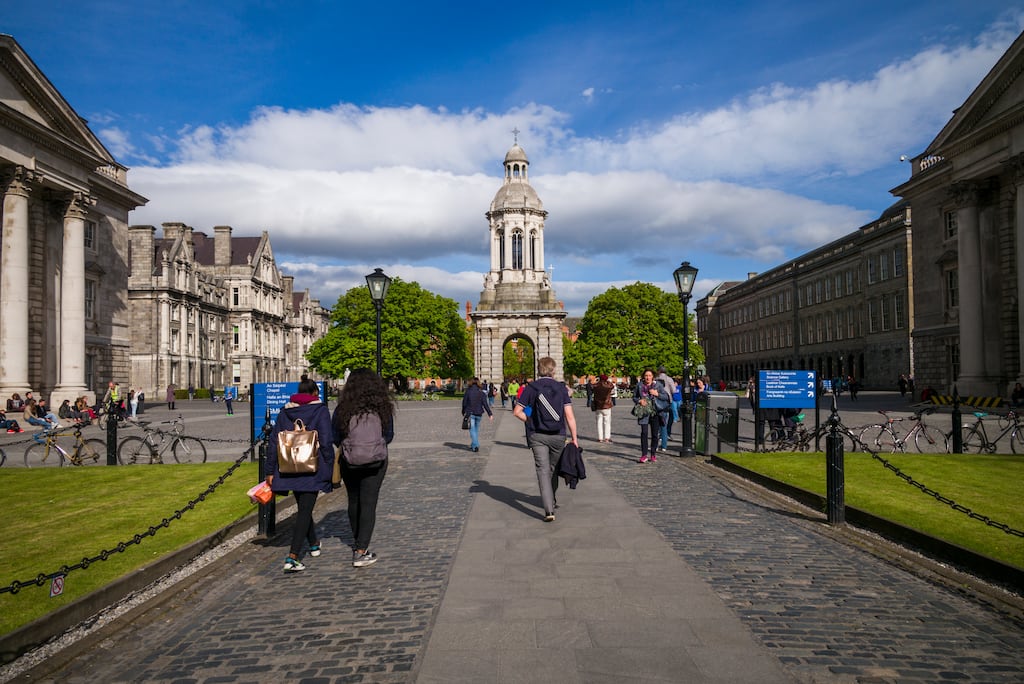 Trinity College Dublin remains the top-ranked Irish higher education institution despite slipping a few places. Photograph: Getty