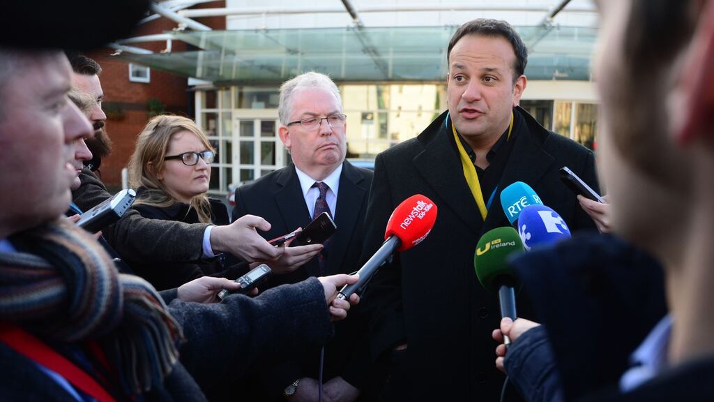 Minister for Health Leo Varadkar with Tony O’Brien, director general of the HSE, at St James’s Hospital, Dublin. Photograph: Dara Mac Dónaill/The Irish Times
