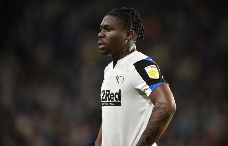 Festy Ebosele of Derby County, who has been given a first senior call-up to the Republic of Ireland squad.