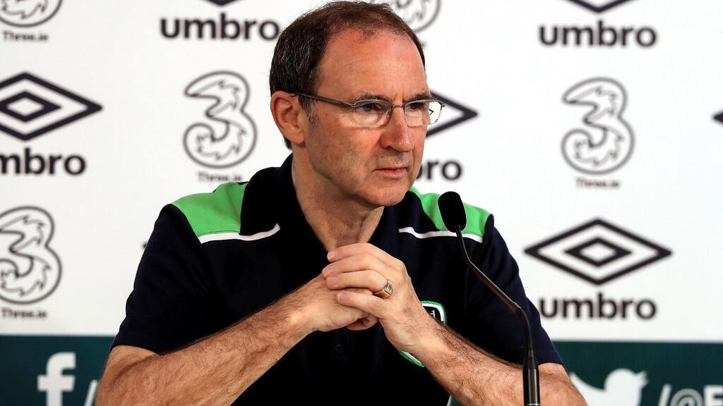 Republic of Ireland manager Martin O’Neill at a press conference in Versailles after his team were knocked out of Euro 2016 by France. Photo: Donall Farmer/Inpho