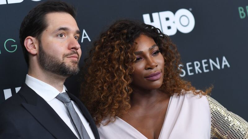 Serena Williams and her husband, Alexis Ohanian, co-founder of Reddit, at the New York premiere of the HBO series Being Serena. Photograph: Angela Weiss/AFP/Getty Images
