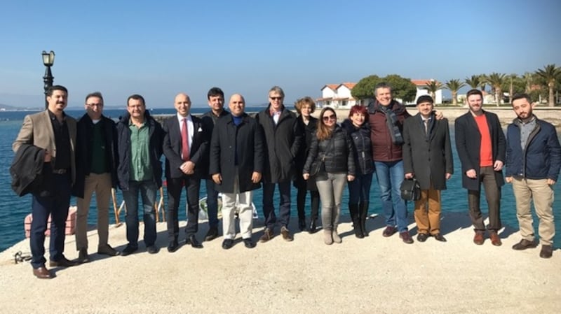 Tom Daly (second from right) with team-mates and Turkish judges on the Council of Europe project ‘Strengthening Judicial Ethics in Turkey’, in Izmir in February.