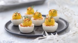 Party canapés: Devilled eggs
