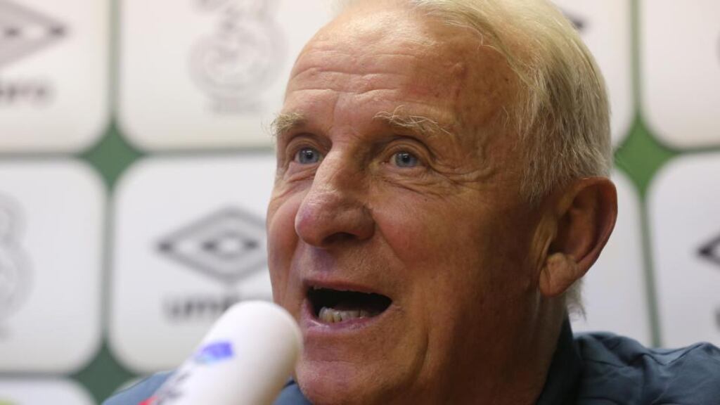 Giovanni Trapattoni: “We needn’t give up on our dream of qualifying for Brazil.” Photograph: Lorraine O’Sullivan/Inpho