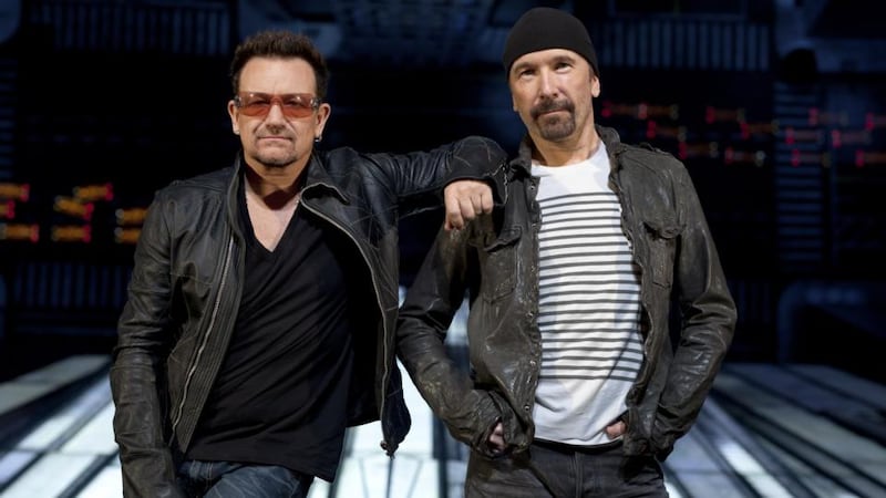 Dubliners: Bono and the Edge. Photograph: Richard Perry/New York Times