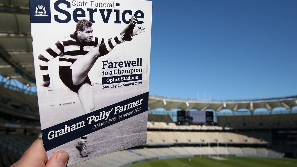 Grahm ‘Polly’ Farmer died in August aged 84. Photograph: Paul Kane/Getty