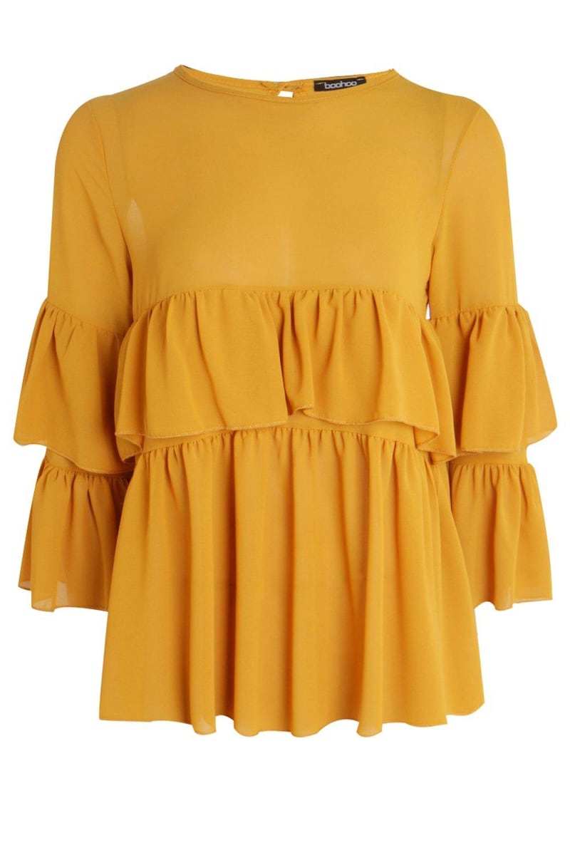Bounce with flounce in this blouse for €22 from boohoo.com.