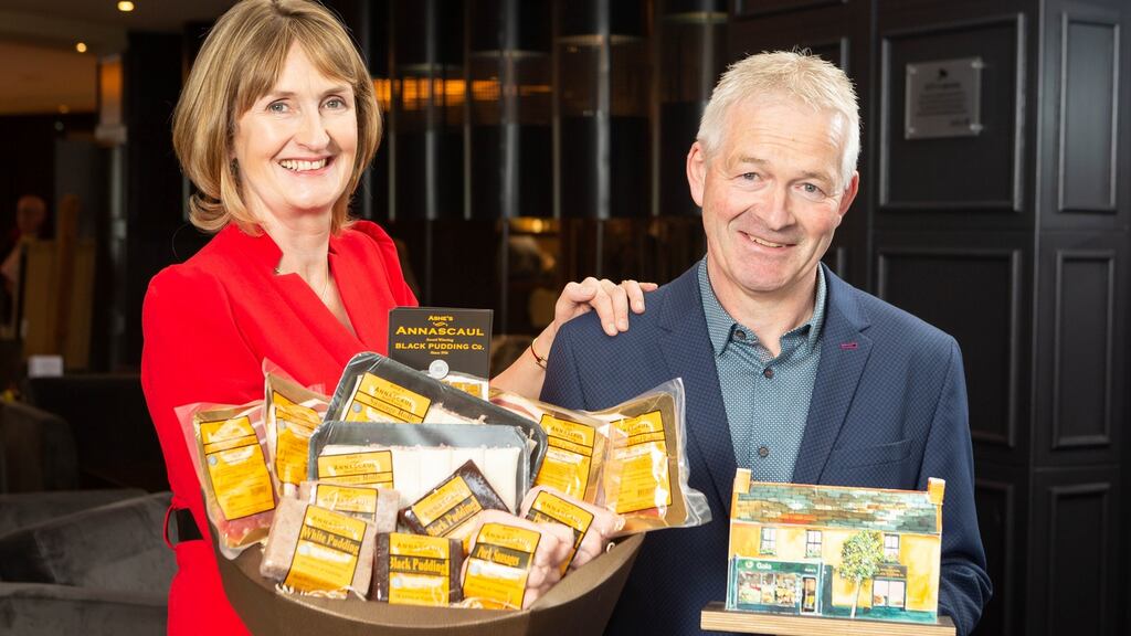 Elaine and Thomas Ashe from Annascaul Black Pudding Company. ‘We are growing our business through more product development and heading more towards a suite of products.’ Photograph: Martina Regan