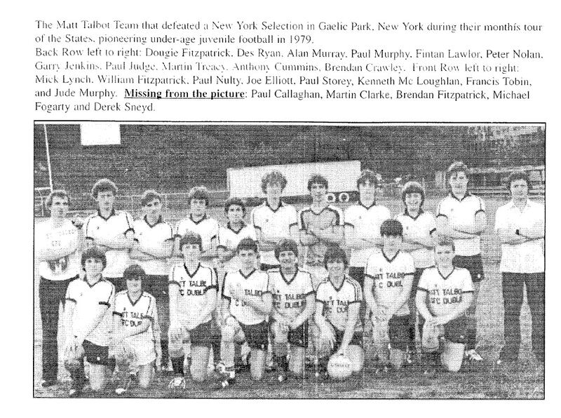 A clipping about the Matt Talbot team that traveled to New York in 1979
