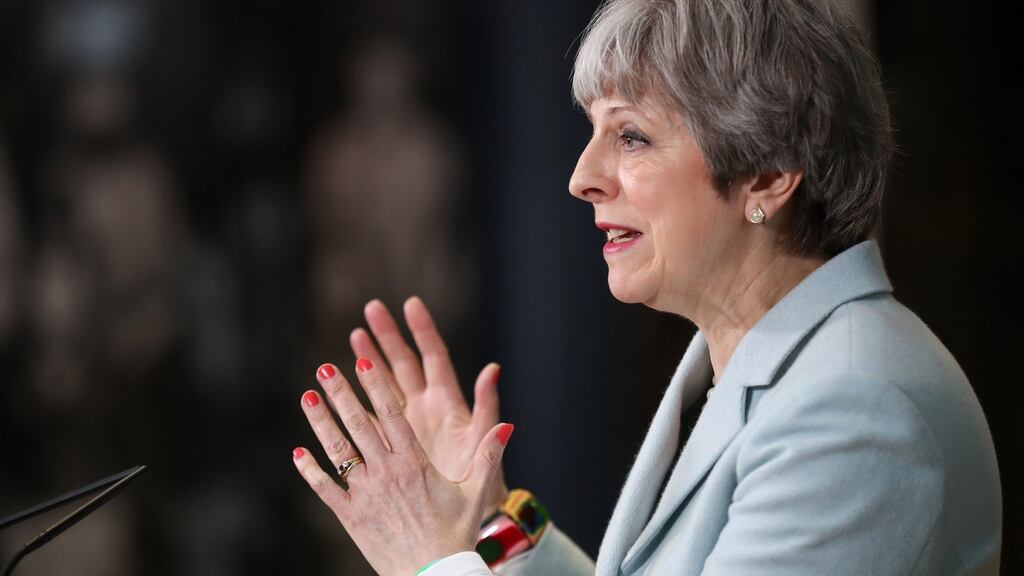 Prime Minister Theresa May: Statement on the North talks was the very definition of insipid. Photograph: Christopher Furlong/PA Wire