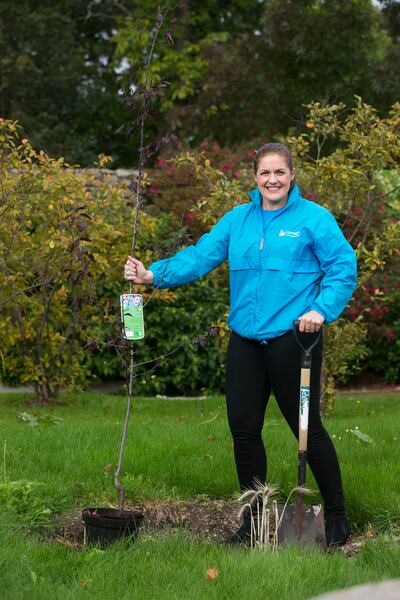 Former international rugby player Fiona Coughlan launching LauraLynn’s ‘My Legacy’ campaign. The initiative, for the month of November, is aimed at asking people to consider leaving a legacy gift in their will to a charity they care about, such as the children hospice. See MyLegacy.ie. Photograph: Shane O’Neill, SON Photographic