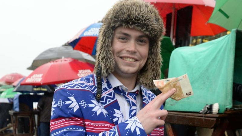 Paul Markey from Leopardstown gets a winner at Leopardstown races. Photograph: Cyril Byrne