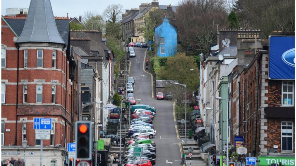 Patrick’s Hill viewed from Patrick Street in  Cork. Photograph: Bryan O’Brien.