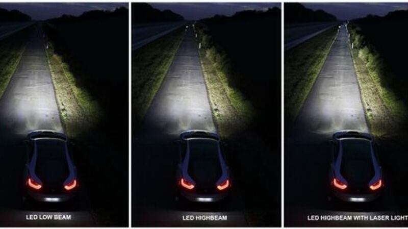 The BMW LED beams.
