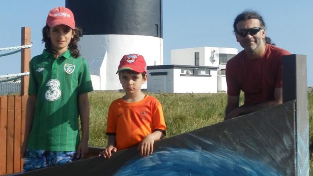 Sanjeev Chada with his sons Eoghan and Ruairí. Photograph: Family handout photo/Garda/PA Wire