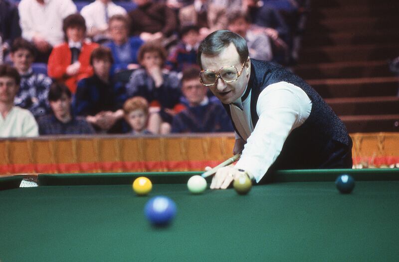Denis Taylor at the Irish Masters in Goffs in 1986. Photograph: Billy Stickland/Inpho