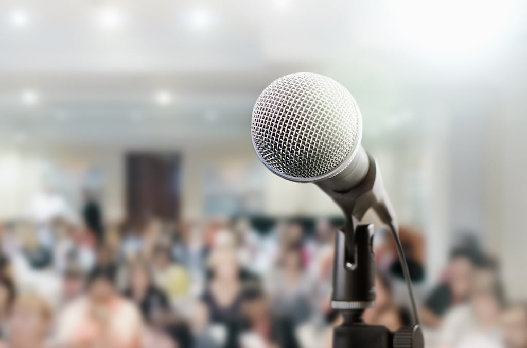 Public speaking can be daunting, even at family events. Photograph: iStock