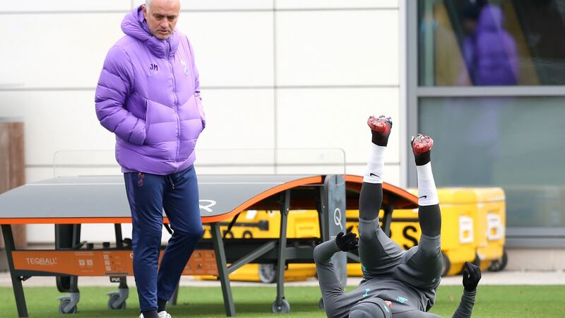 Jose Mourinho’s Tottenham have work to do in order to secure a Champions League spot. Photograph: Alex Morton/Getty