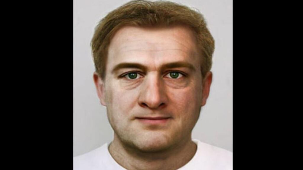 An image of the facial reconstruction of the man was done in an attempt to find him.