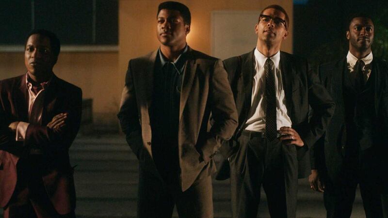 Aldis Hodge, Leslie Odom Jr, Eli Goree and Kingsley Ben-Adir in One Night in Miami