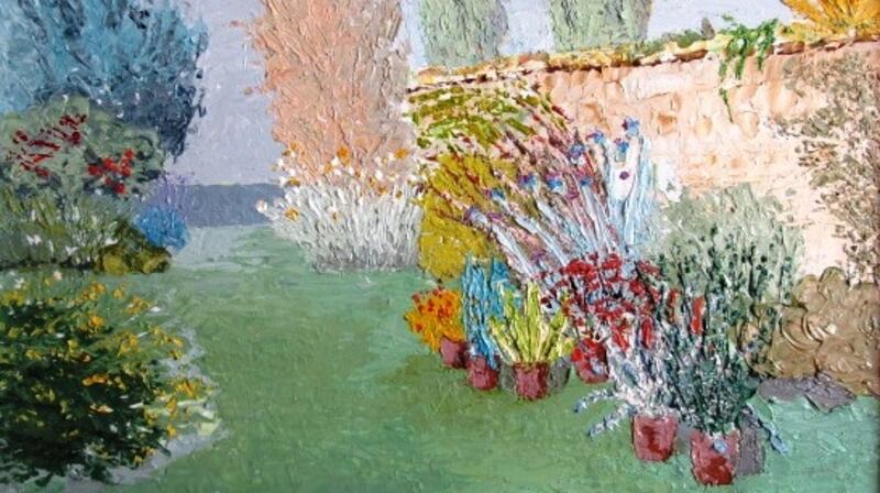 Among the contents of 68 Wellington Road, Dublin 4, home of the late architect and artist Oliver Carron, is ‘Full Bloom Summer’ (€300-€400)