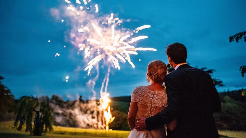 Our wedding story: finding a quiet moment together by the lake