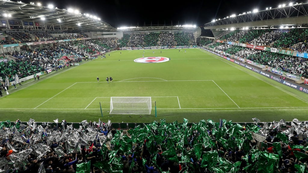 Windsor Park in Belfast  is one of nine stadiums in the bidding to host the 2020 Uefa Super Cup. Photograph:  William Cherry/Inpho/Presseye
