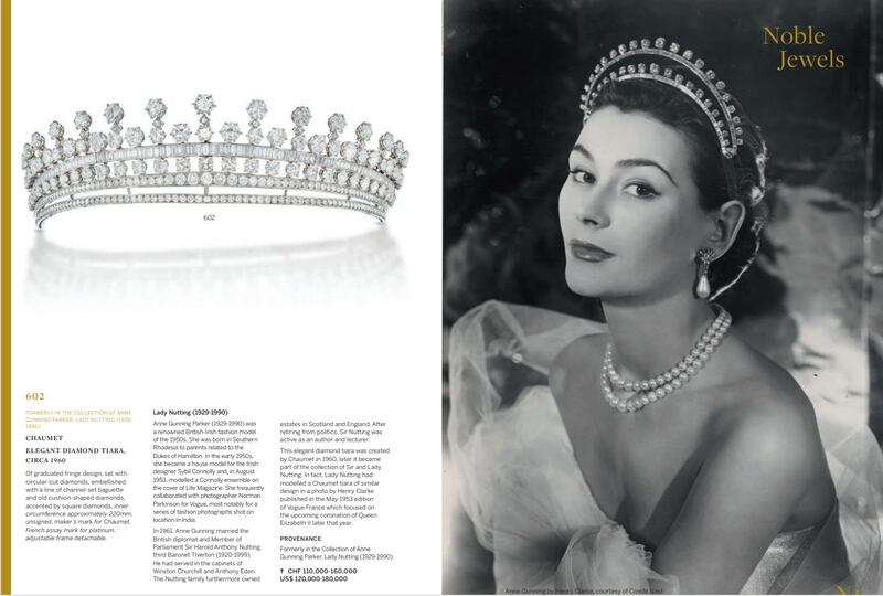 1960s Chaumet diamond tiara once owned by model Anne Gunning Parker