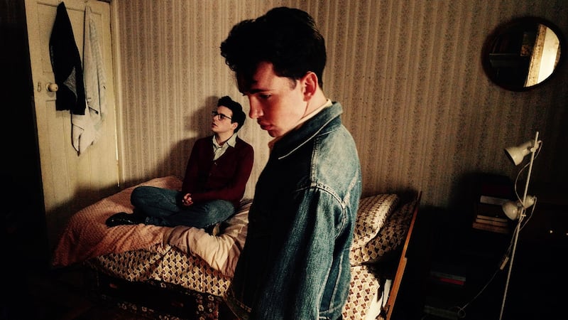 Jack Lowden and Laurie Kynaston in ‘England Is Mine’. Lowden plays a young Morrissey in the film