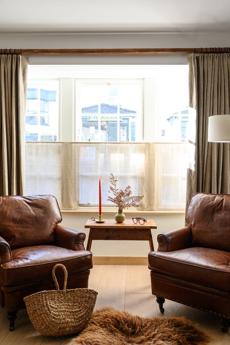 Each house has a distinct character, including the vaulted ceilings of the original pub in Bog Cotton’s livingroom