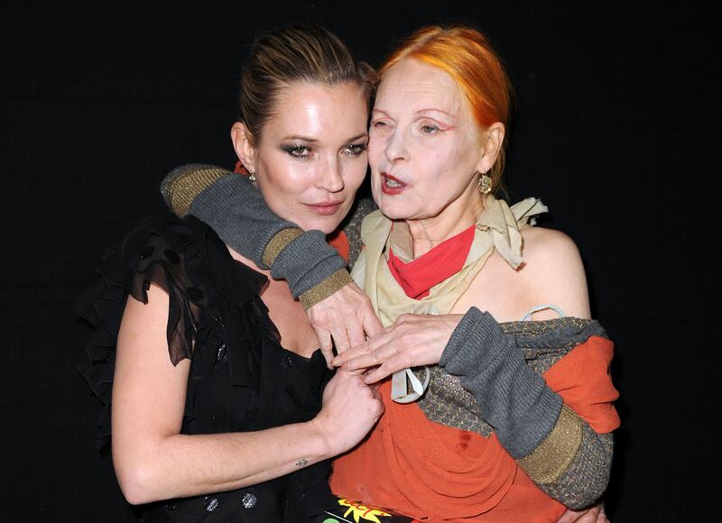 Kate Moss (left) with Vivienne Westwood in 2009.