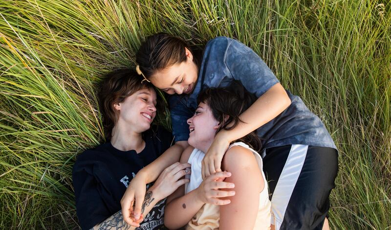 Bianca Delbravo, Dilvin Asaad and Safira Mossberg in Paradise is Burning. Photograph: Conic Films